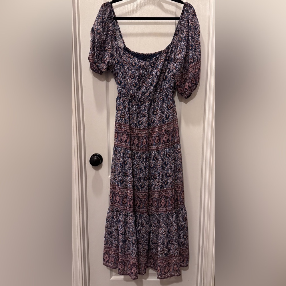 Paisley print maxi dress